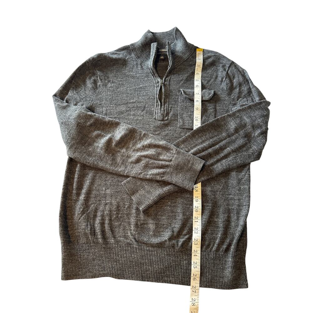 Banana Republic Men’s Gray 100% Cotton Quarter-Zip Sweater Size M
